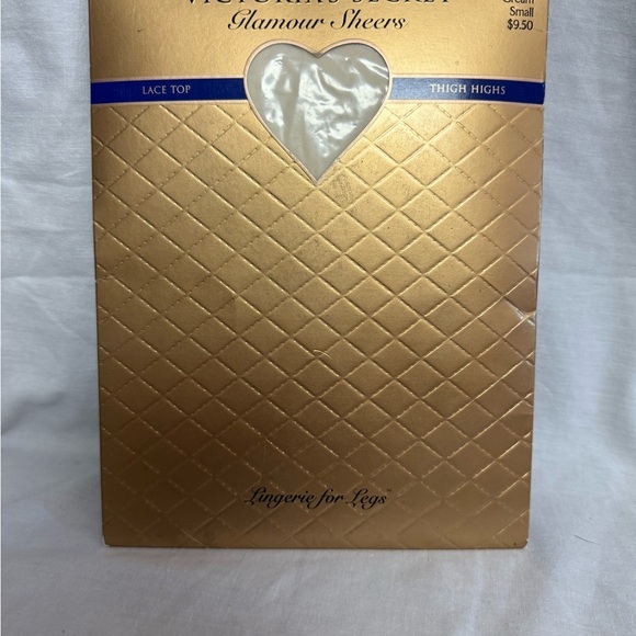 Victoria's Secret Glamour Sheers Lace Top Thigh Highs in Tan - Picture 3 of 5